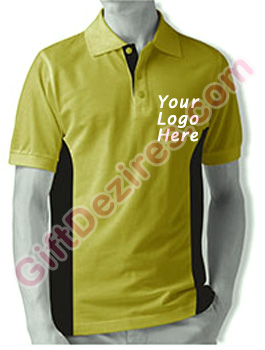 Designer Lime Green and Black Color Logo Custom T Shirts